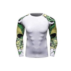 Rashguard de compression personnalisé à manches longues, anti-UV, anti-bactérien, séchage rapide, respirant, en polyester et élasthanne, pour BJJ MMA, pour hommes - Product Image 3