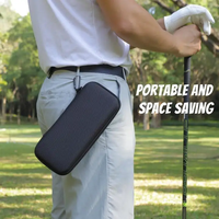 Étui de rangement noir en EVA rigide avec fermeture éclair pour accessoires de golf, gants, tees, outil de réparation de divots et marqueurs, personnalisable avec logo