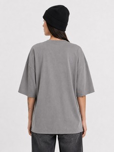 Camiseta Extra Grande de Primera Calidad para Mujer, Corte Regular, Transpirable, Tejida, con Logotipo, 100% Algodón, Ecológica, para Verano - Product Image 5
