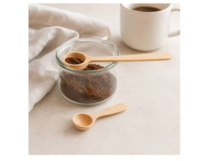 Gadgets>Outils de mesure : Ensemble de cuillères doseuses en bois naturel avec longues poignées pour café, thé, poudre et épices - Product Image 3
