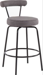 Silla de Barra Industrial Moderna Tapizada en Metal con Asiento Acolchado, Taburete Alto para Restaurante, Cafetería, Cocina, Barra - Product Image 2