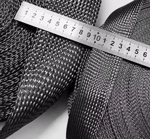 Funda de Fibra de Carbono 3K Trenzada, Resistente a la Abrasión, Aislamiento de Alta Temperatura, Funda para Cables de 10 mm, 300V, Uso Industrial - Product Image 4