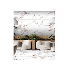Classique moderne Europe 600x1200 plancher de mur en céramique haute brillance poli émaillé porcelaine aspect marbre jaune foncé Accents 1200 X - Product Image 6