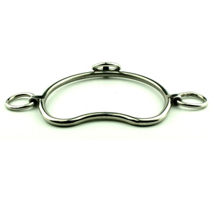 Bocado de caballo OEM de acero inoxidable con revestimiento de plasma azul arcoíris, con mejillas completas, para carreras de caballos, equipo ecuestre, proveedor personalizado - Product Image 1