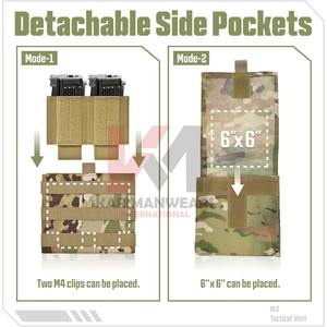 Chaleco Táctico Resistente, Diseño Multibolsillos, Ajuste Ergonómico, Material Transpirable, Chaleco Protector Duradero para Uso Prolongado - Product Image 4