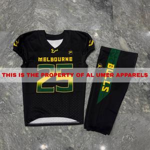 Conjunto de Ropa Deportiva de Fútbol Americano Personalizada, Nombres y Números de Equipo Personalizados, Sublimación Impresa, Cintura Elástica, Tela Transpirable, Pantalones Cortos - Product Image 2