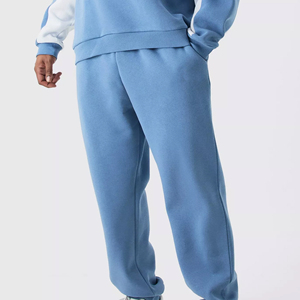 Ensemble de survêtement décontracté pour homme en coton marron uni à manches longues avec col rond et poches latérales – Idéal pour l'hiver - Product Image 3