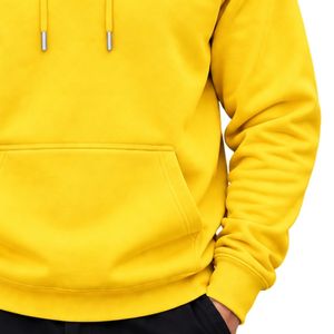 Sweat-shirt à capuche doré pour homme, manches longues, décontracté, avec logo personnalisé, streetwear, sportswear, haut de gamme, fabricant Shoukat Apparel, vente en gros - Product Image 3