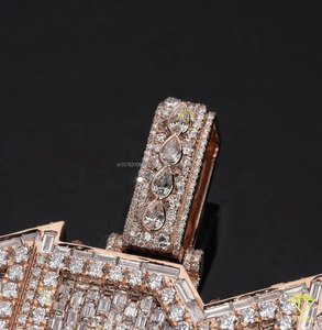 <b>Custom</b> " NBN" Pendant Moissanite Diamond Baguette Stone Hip Hop <b>Necklace</b> Luxury Jewelry Giftv - Product Image 2