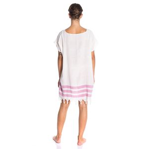 Abito da Spiaggia in Puro Cotone a Maniche Corte, Copricostume da Donna - Product Image 4