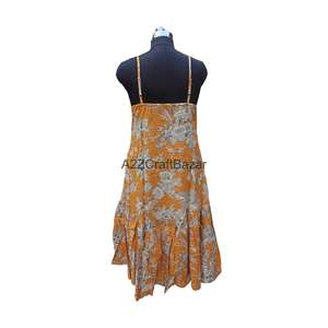 เดรสแขนกุดผ้าฝ้ายแท้ 100% ดีไซน์หรูหราขายดีที่สุดสำหรับผู้หญิง เหมาะสำหรับงานปาร์ตี้ริมชายหาดหรือชุดออกงานกลางคืน มีจำหน่ายจำนวนมาก - Product Image 5