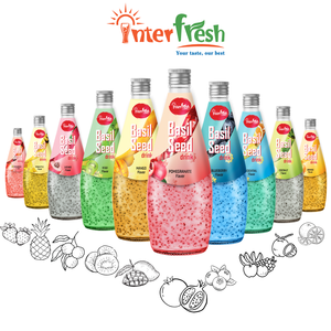 น้ำสตรอว์เบอร์รีผสมเมล็ดแมงลัก ตราเวียดนาม อินเตอร์เฟรช แบบกรอง ไขมันต่ำ บรรจุขวดแก้ว 290 มล. เครื่องดื่มเพื่อสุขภาพ คุณภาพเยี่ยม ราคาขายส่ง - Product Image 4