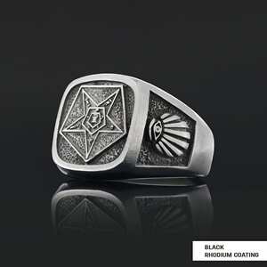 แหวนเมสัน BOJ รุ่น 023 แหวนเงินประดับเพชรแบบปรับแต่งได้ สำหรับรับปริญญา มหาวิทยาลัย  สำหรับทั้งชายและหญิง ของขวัญสำหรับงานปาร์ตี้ ราคาประหยัด - Product Image 4