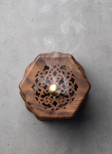 Quemador de Incienso Decorativo de Madera de Mango con Forma Hexagonal, Soporte para Recoger Cenizas para Meditación - Product Image 2