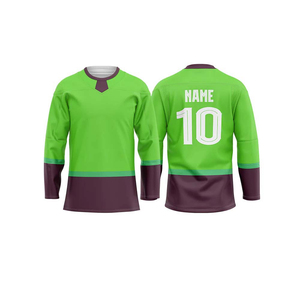 Nouveaux maillots de hockey sur glace modernes et réversibles multicolores, design personnalisé, 100 % polyester, sublimation, coupe classique, numéros d'équipe - Product Image 3
