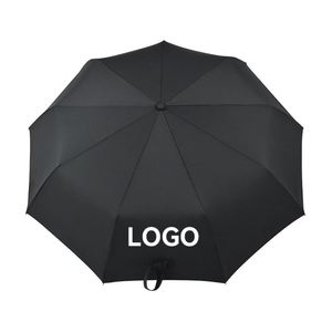 Wholesale Custom High Quality 3 Fold Folding <b>Windproof</b> UV Black 190T Pongee Fully-Automatic Open Close Shenzhen Origin <b>Umbrella</b> - Product Image 2