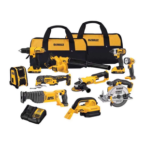 MEJORES VENTAS DEWALT Kit Combinado de Herramientas Eléctricas de 20V MAX, Juego de Herramientas Eléctricas Inalámbricas de 10 Herramientas con 2 Baterías y Cargador - Product Image 2