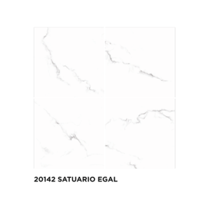กระเบื้องปูพื้นและผนังลายเซรามิกเคลือบเงาสีขาวเทา ขนาด 300x300 มม. คอลเลคชั่น Satuario ดูดซับน้ำต่ำ ทนทาน - Product Image 1