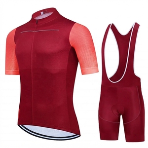 Ensemble de maillots de cyclisme personnalisés pour adultes, impression par transfert thermique sur le devant, séchage rapide, 100% polyester, vêtements de vélo de montagne pour hommes, été - Product Image 3