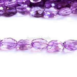 Cuentas facetadas de amatista rosa AAA, cuentas de amatista rosa natural de 4x11-6x13 mm para la fabricación de joyas, 16 pulgadas - Product Image 6