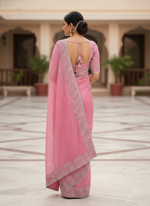 Sari de Gasa Estilo Vintage para Mujer, Étnico Indio, de Secado Rápido, para Fiestas de Verano - Product Image 6