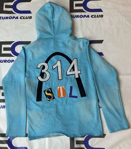 Custom <b>Applique</b> <b>Letter</b> Hoodie With Rhinestone Design Cotton Fleece Streetwear Sun Fade Embroidery Hoodie - Product Image 4