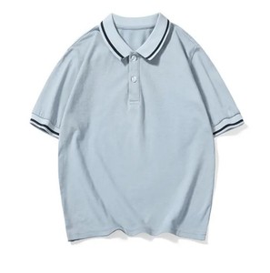 Chemises polo pour garçons à manches courtes en tricot uni décontractées d'été Polyester/Coton - Product Image 4