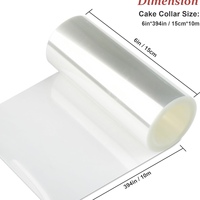 Colliers à gâteau de 6 pouces, rouleaux de gâteau transparents, feuilles d'acétate pour gâteaux mousse, pour la pâtisserie au chocolat, décoration de gâteaux