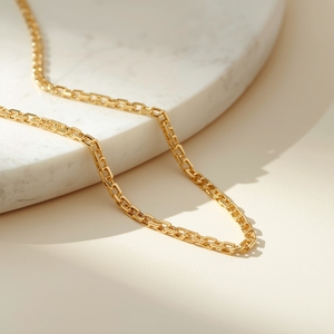 9K <b>Gold</b> Box Chain Necklace Minimalist Fine Jewelry for Women Lightweight Real <b>Gold</b> Chain Elegant Everyday Necklace - Product Image 1