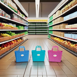 Canasta de Compras Rectangular ABC de Plástico de Grado Alimenticio, Multiusos, Resistente, Ecológica, para Supermercados y Tiendas de Conveniencia - Product Image 3