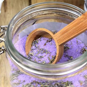 Cristaux de sel de bain détoxifiant à la lavande de l'Himalaya, pure essence, pierre sculptée, design moderne, écologique, arôme apaisant, Saint-Valentin - Product Image 2