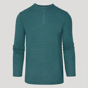 Stylish Design Men's Full Sleeve Button Neck Shirts-High Quality Breathable Eco-Friendly Quick Dry Spring Linen/Cotton Shirts - Product Image 3