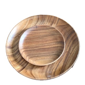 Plato Redondo de Madera para Mayoristas, Color Sólido, Diseño Minimalista, Vajilla, Plato para Servir, Personalizable, en Oferta - Product Image 6