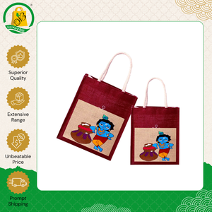 Nueva Llegada de Bolsas de Yute Ecológicas de Alta Calidad, con Diseño Personalizado Impreso, Asas de Cuerda Acolchadas, Bolsa de Compras - Product Image 5
