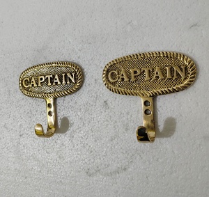 Brass Đội Trưởng Wall Mount <span class=keywords><strong>Hooks</strong></span> Key rack khăn tắm móc trang trí hải lý móc - Product Image 4