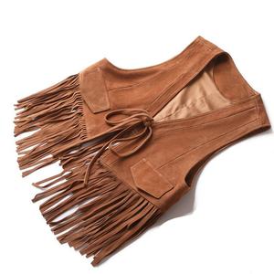 Nuevo Chaleco de Invierno para Mujer, Talla Grande, Estilo Vaquero Vintage, de Lona, con Flecos, Impermeable, Cortavientos, Ropa Exterior Formal - Product Image 3