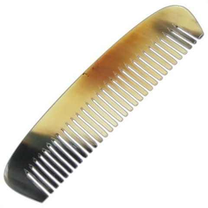 Natural Organic High Quality Durable Buffalo Horn Polished <b>Love</b> Style Handmade Anti-Static Wide-Tooth Hair Comb Art Collectible - Product Image 2