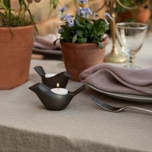 Portavelas Moderno Negro Mate con Forma de Pájaro, Soporte Minimalista para Velas Votivas, Decoración Nórdica para Hogar, Jardín y Mesa, y Regalo - Product Image 3