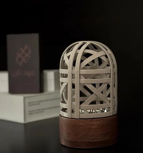 Brûleur d'encens en métal finition or, fait main, écologique, support aromatique Bakhoor, désodorisant d'ambiance pour chambre et bureau - Product Image 4