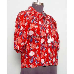 Robes décontractées pour femmes, 100% coton respirant, style streetwear, bureau, mini, manches 3/4, col rond, imprimé floral, moderne, ample, naturel - Product Image 4