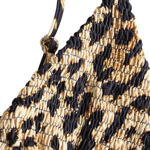 Custom Bikini Front Label High Waist Customized Swimwear Sexy Two-piece <b>String</b> Floral Pattern Breathable Quick Dry Beautiful - Product Image 3