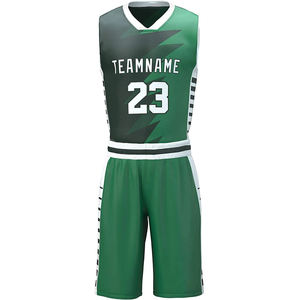 Ensemble de maillots de basket-ball sublimés personnalisés gris et jaune sans manches, anti-transpiration, uniforme sportif pour hommes adultes avec le numéro 23 - Product Image 5