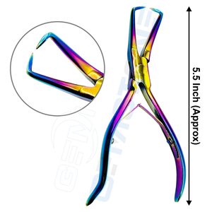 Kit d'outils professionnels durables et réutilisables en acier inoxydable pour extensions de cheveux, ensemble d'installation Micro Link, pinces, aiguilles, fil 5 mm - Product Image 4