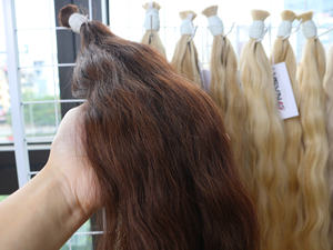 Prix de gros Extensions de cheveux en vrac Cheveux humains Double noyade 100 grammes Couleurs claires 20 pouces - Product Image 6