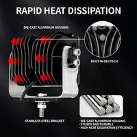 Lampe de travail LED 12V étanche et lumineuse pour camion, tracteur, équipement lourd, mécanicien, construction, industrie, excavatrice