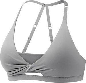 Custom Women Breathable Twist Front Gym Bra Quick Dry Athletic Bra <b>Top</b> Wholesale Breathable - Product Image 4