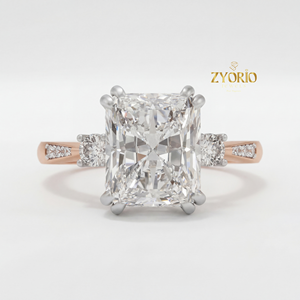 Anillo de Compromiso con Diamante Cultivado en Laboratorio, Corte Radiante, Oro de 14K/18K, Certificado IGI, Anillo de Boda Solitario, Joyería Nupcial de Lujo para Mujer - Product Image 3