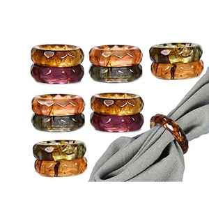 Anillo para Servilletas de Resina Epoxi de Alta Calidad, Anillo para Servilletas de Resina de Vidrio Marrón, Anillo para Servilletas para Mesa y Cena - Product Image 2