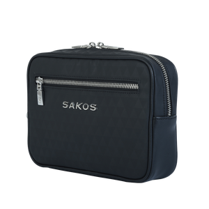 Pochette de luxe pour homme en tissu Oxford avec garniture en cuir, sacoche d'affaires portable, pochette de rangement étanche, vente en gros - Product Image 1