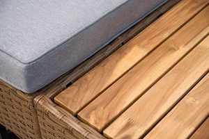Funda para Cojín de Exterior, Funda para Sofá de Patio, Funda de Asiento Estilo Ratán Tejido, Manta para Jardín - Product Image 3